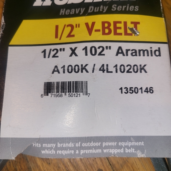 HUSKEE BELT 1/2" X 102" ARAMID - Picture 3 of 6